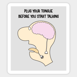 Brain plug Sticker